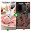 Rechargeable Heated Ice Cream Scoop with LED Display, Safety On/Off