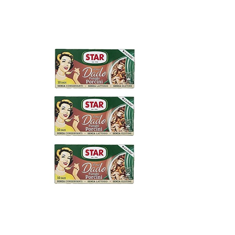 3x Star Ai Funghi Porcini 10 Italian stock cube Stock