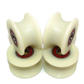 (50-25-10) 4 x 50mm Milled Nylon Pulleys with 25mm Groove Made in EU (10mm Bearing)