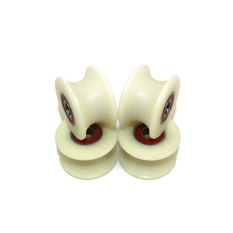 (50-25-10) 4 x 50mm Milled Nylon Pulleys with 25mm Groove
