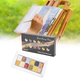 Metallic Watercolor Paints, Add Glitter, Transparency, Portable, Useful, Well Packed, Watercolor for Painting, Manicure, Painting, Writing
