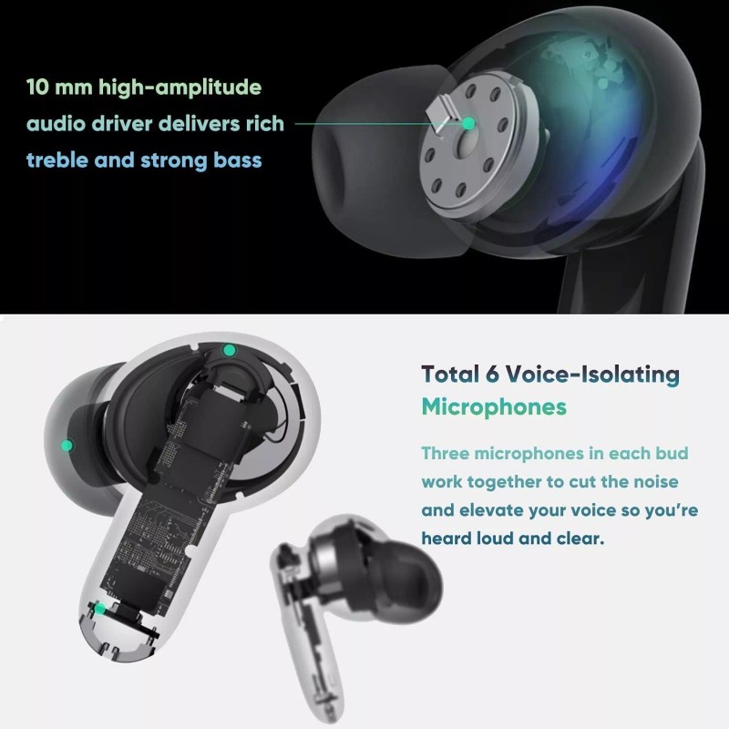 WYZE Earbuds Pro, 40 dB Active Noise Cancelling Wireless Earbuds,