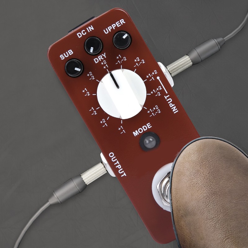 DC 9V/128mA Full Metal Shell Mini Octave Guitar Effect Pedal