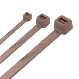 KafTon Pack of 100 Brown Cable Zip Ties, UL Nylon, Perfect for PC, Bicycle Tie Wrap DIY Home Wire Vegetable Garden Office (300mm x 4.8mm) Brown