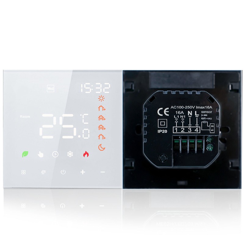 Smart Thermostat 16A Digital Programmable LCD Display Touchscreen Underfloor Heating