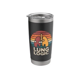 Lung Logic: Vintage Sunset Puzzle Piece Stainless Steel Insulated Tumbler