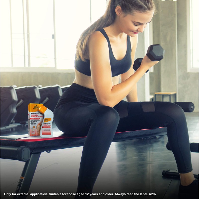 Tiger Balm Muscle and Tension Lotion with targeted applicator 80ml