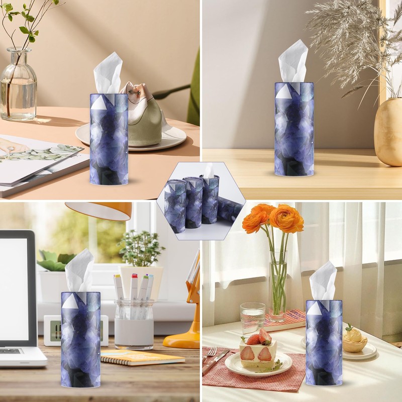 SINGARO Car Tissue Holder, 4 Pack Car Cup Holder Facial
