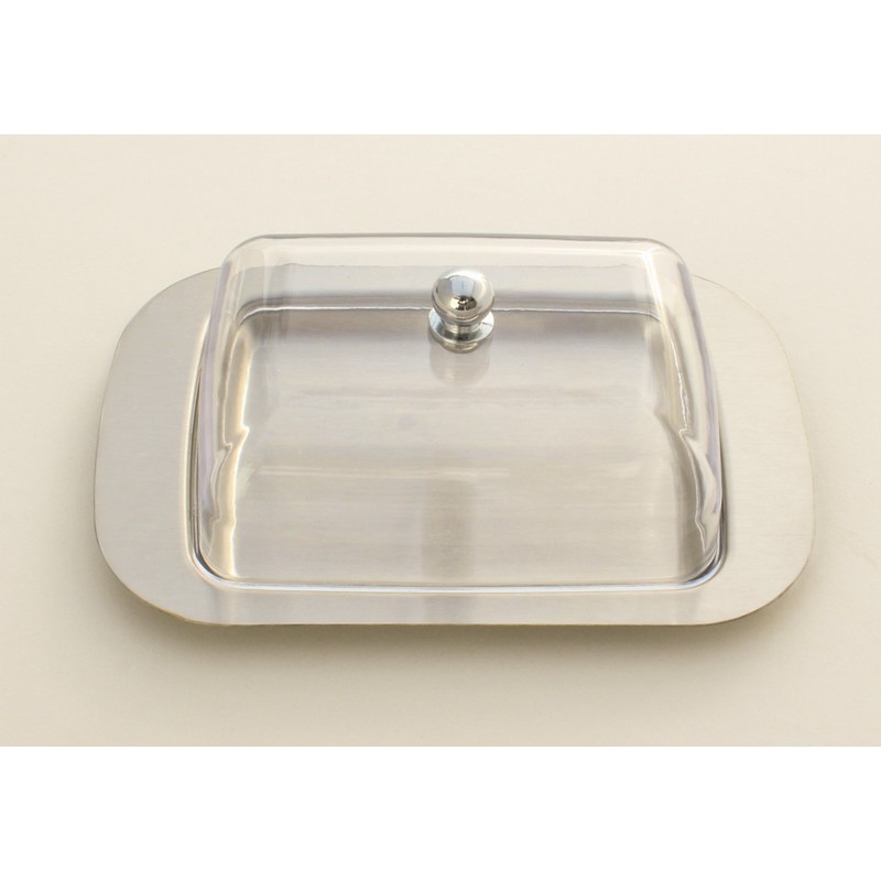 Zoie + Chloe Stainless Steel Butter Dish with Easy to