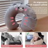 KELRICER Kids Travel Pillow, Cute Travel Neck Pillow with Eye