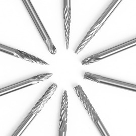 Wolfride Carbide Blade Router Bit, Drill Bit, Tungsten Bar, 0.1 inch (3 mm) Shaft, Blade Width 0.1 inch (3 mm), Carbide Bar That Can Be Sharpened with Tungsten Steel, Carbide Cutter, Metal, Rust Removal, Rotary Tool, Drill Bit, Stand-alone Packaging, Set