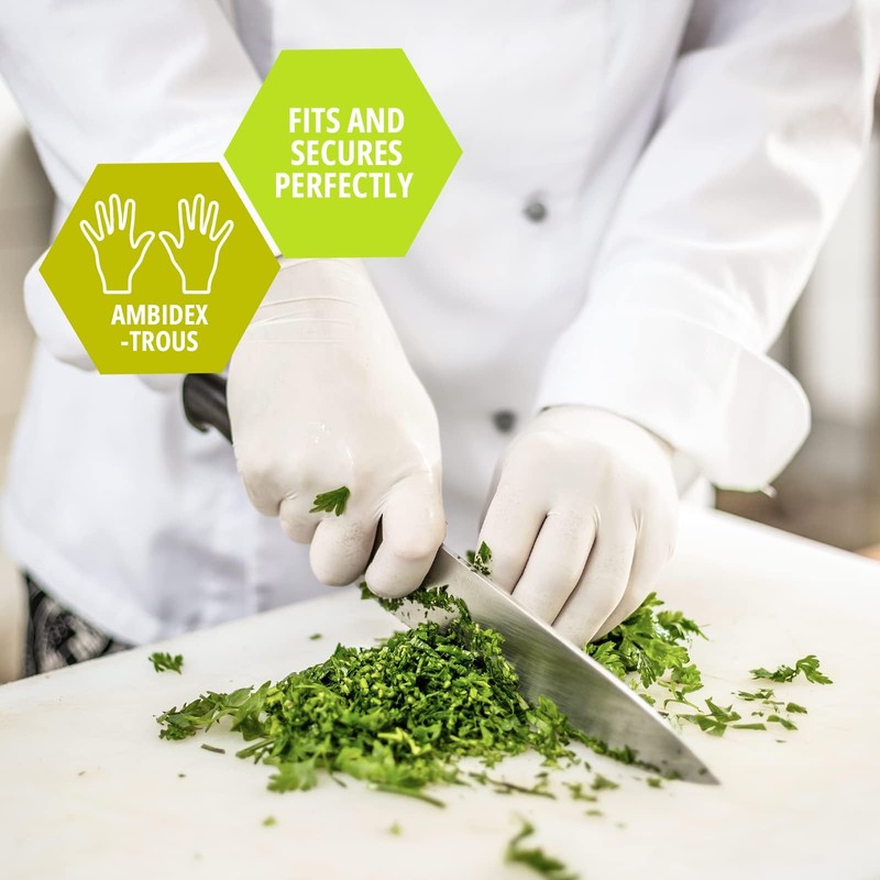 MedPride Powder-Free Latex Exam Gloves, Medium, Box/100