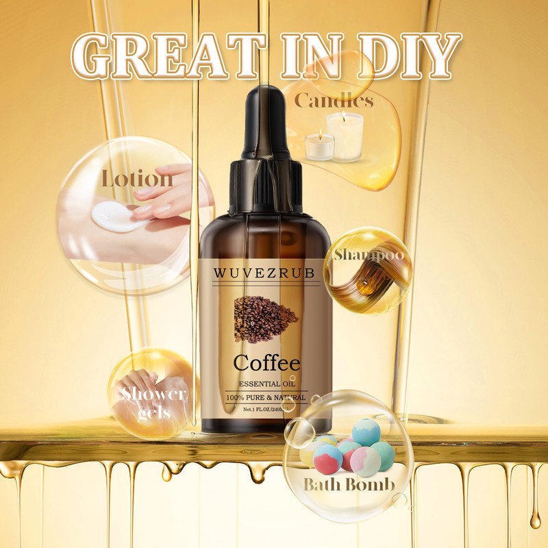 Wuvezrub Coffee Essential Oil 120ML - 100% Pure and Natural