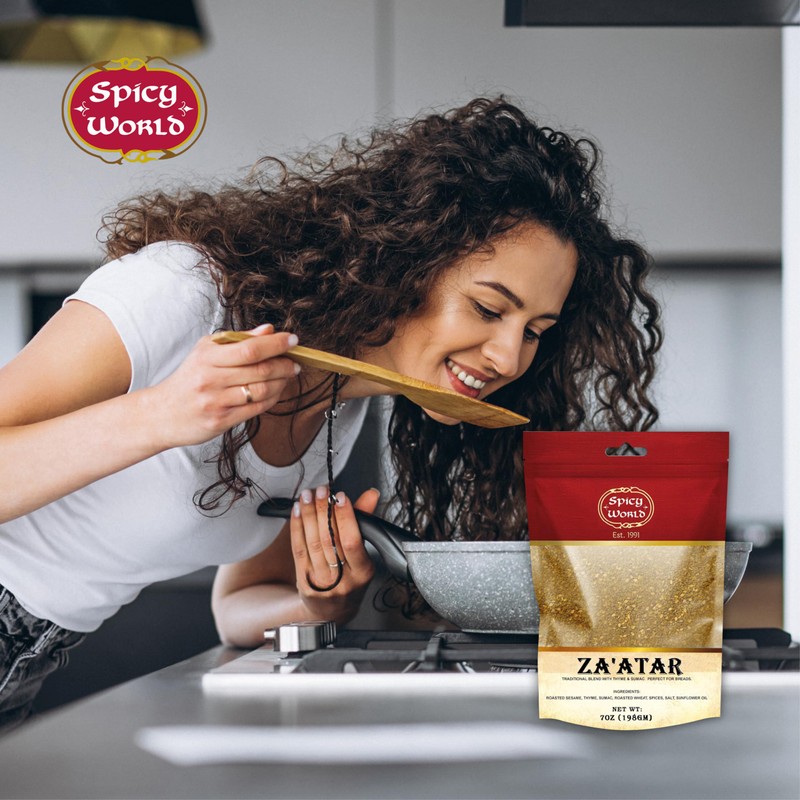 Spicy World Zaatar 7 Ounce LARGE Bag | Traditional Middle
