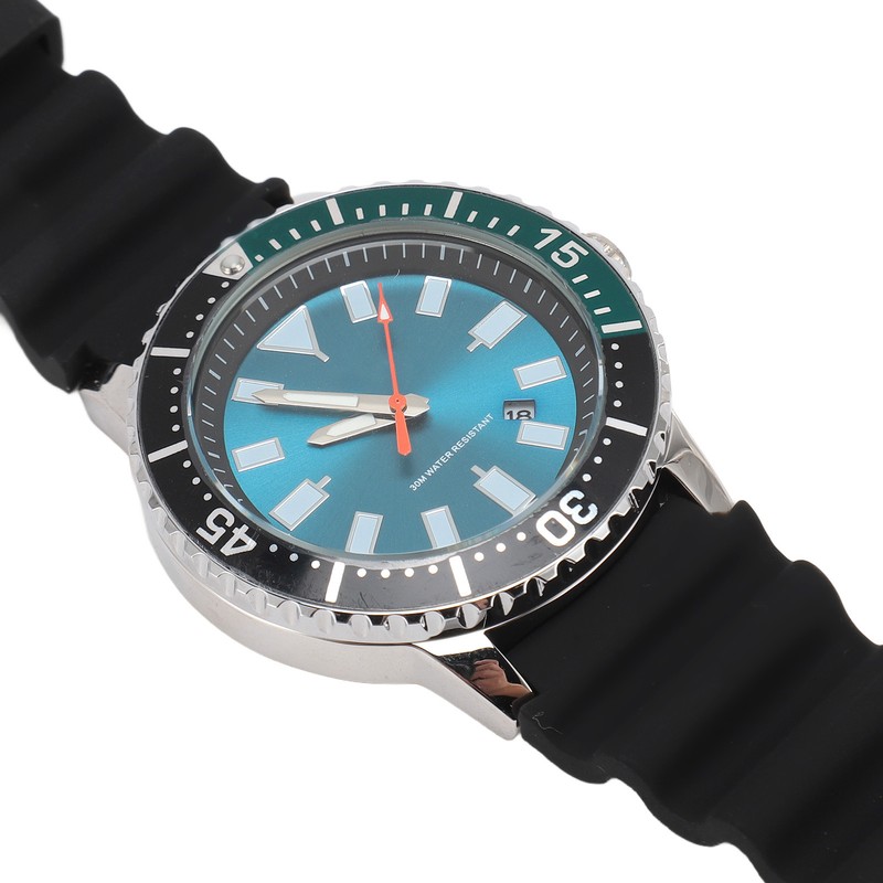 Rotating Bezel Watch Luminescent Automatic Date Analog Display Calendar Waterproof