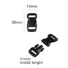 Gleader 50 pcs Plastic Contoured Side Release Buckles for Paracord