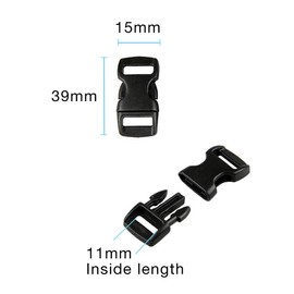Gleader 50 pcs Plastic Contoured Side Release Buckles for Paracord Bracelets
