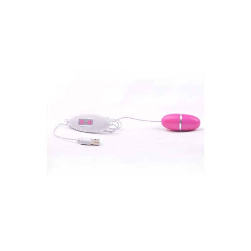 BeHorny Mega Power 12-Speed USB Powered Vibrating Love Egg, Pink