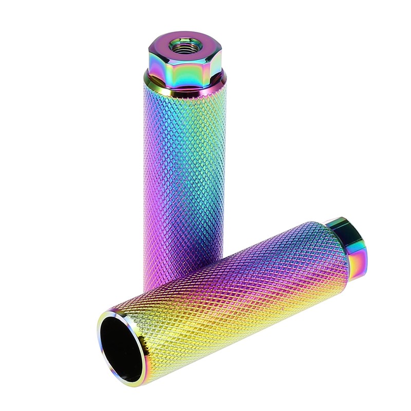 X AUTOHAUX Pair 100x28mm Axle Foot Pegs for Bike Fit