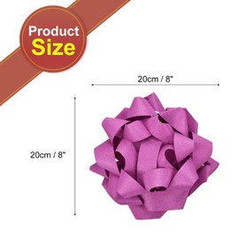 MECCANIXITY 8 Inch Large Gift Bow Glitter Self Adhesive Christmas Bows Rose Red for Gift Wrapping, Present Baskets, Party Decoration, Holiday, Wedding