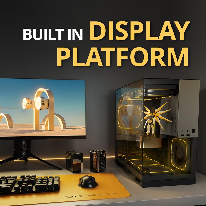 Geometric Future M5 Tempered Glass Mid Tower, E-ATX/ATX Gaming Case,