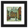 Greetingles Lowry-Style 12"/31cm Square Framed Print. Beautiful Black Ash Frame