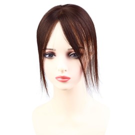 YOYO Partial Wig, Human Hair, Women's, Fully Hand Planted, Real Artificial Scalp, Hairpiece, Medical Use, Partial Wig, Women's, Natural, Hair Loss, Breathable, Short, Natural, Center Dividing, Net