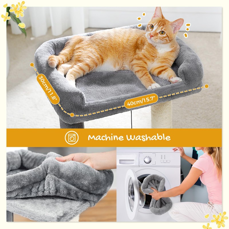 PAWZ Road Cat Scratching Post Bed, Small Cat Tree Tower