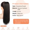 SEIKEA Ponytail Extensions Drawstring Long Straight Fake Pony Tail Natural