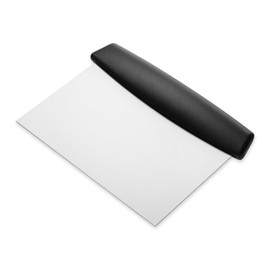 Lnngub Griddle Scrapers for Flat Tops,Bench Scraper Stainless Steel Dough Scraper with Scale Pizza and Dough Cutter Kitchen Scrapers Tool for Pastry,Food,Bread (Black)