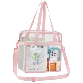 UEASE Clear Bag for Stadium Events 12×6×12 Clear Tote Bag for Concert,Sport,Festival