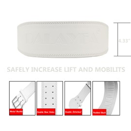 Women Weight Lifting Belt With Padding, Gym Belt 6 MM Thick and 4" Wide 100% Real Leather Lifting Belts for Ladies, Power Lifting Workout & Squats Exercise