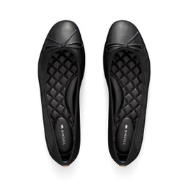 Birdies Women's Hummingbird, Ballet Flats, Noir Leather, 8