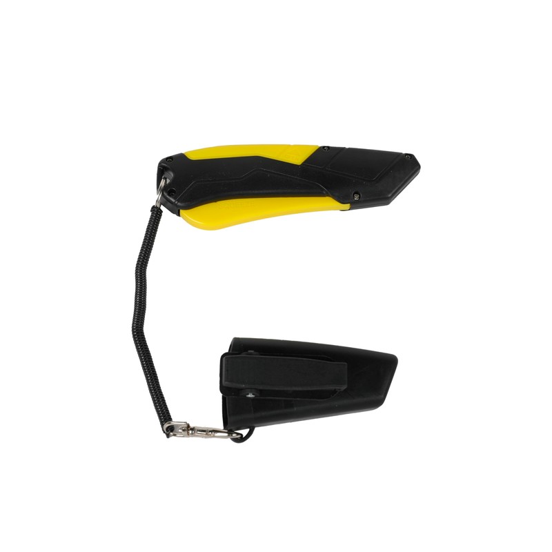 Craftec Retractable Utility Knife Box Cutter with Holster & Lanyard