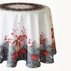 Raebel Christmas Tablecloth, Round, 150 cm, Elk with Red Nose,