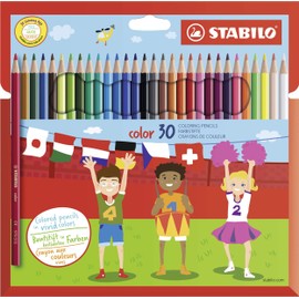 STABILO Colouring Pencil - color wallet of 30 assorted colours