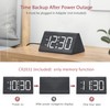 LOFICOPER Digital Alarm Clock, 6.7" Wooden Clock with Colorful Ambient
