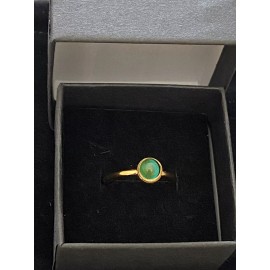 None Round Stone Stainless Steel Gold Mood Ring Size 10 +Color Chart + Gift Box & Bag