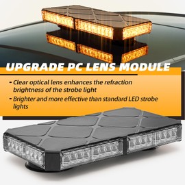 ELECHOI Amber Rooftop Magnetic Strobe Lights for Trucks, Emergency Beacon Warning Caution Light for Vehicles Car