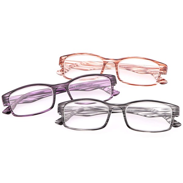 3 Pack Blue Light Blocking Reading Glasses for Men and