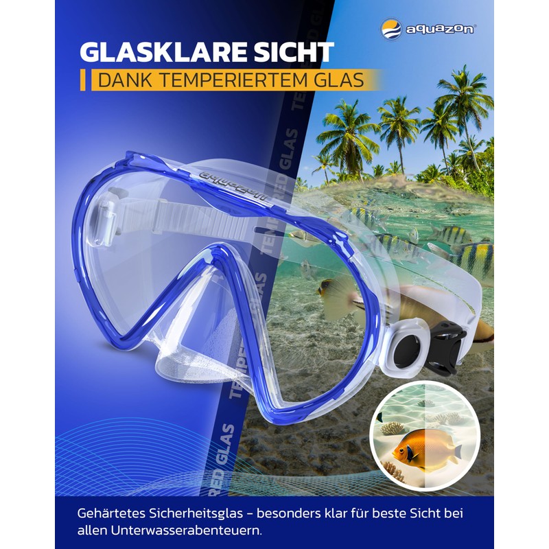 Aquazon Beach Snorkel Goggles, Swimming Goggles, Diving Goggles for Children