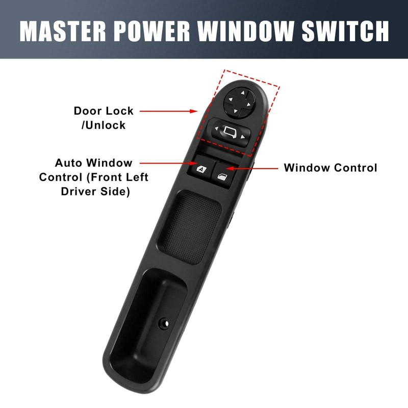 CT-CARID 6554.QC Master Control Power Driver Side Window Switch for