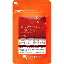 Ogaland Astaxanthin & Vitamin E (30 Tablets / Approx. 1 Month Supply), Damage Care (Moisturizing/Beauty Support), Supplement for Transparent Beauty