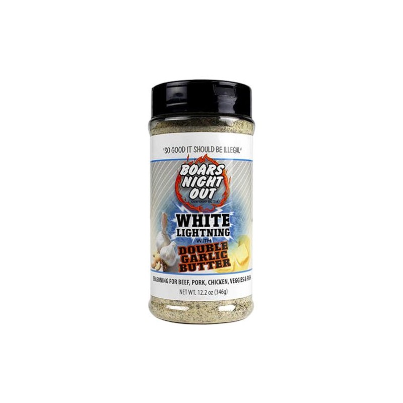 Boars Night Out White Lightning with Double Garlic Butter