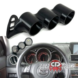CARZDELUXE Triple gauge pod mount for 2004-2008 Mazda 3 functional defrost vent