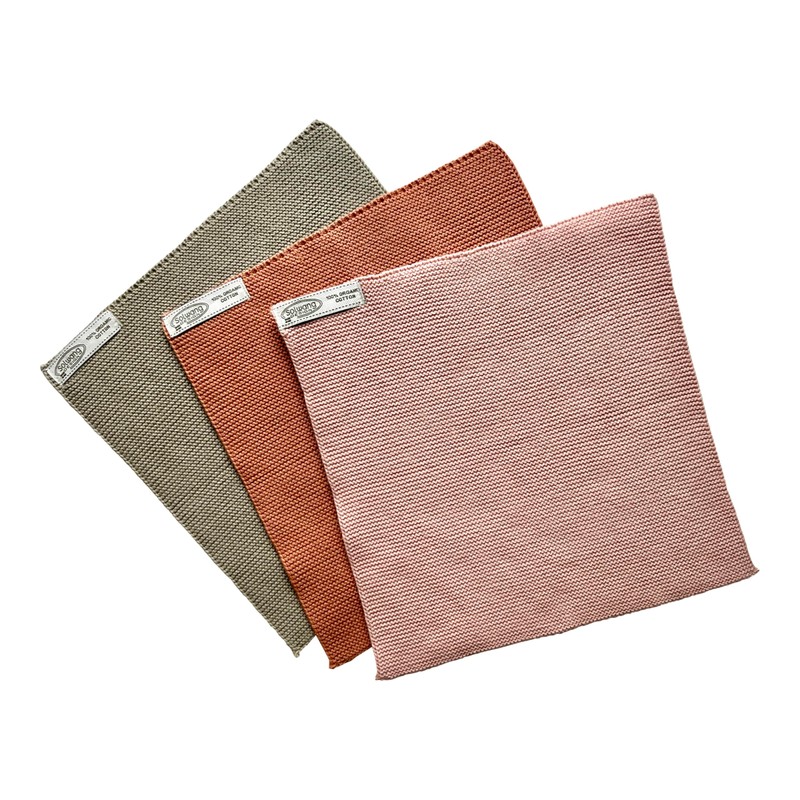 Solwang 3-Piece Danish Cotton Dishcloths in 100% Certified Organic Cotton