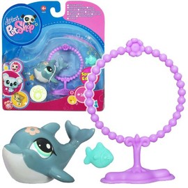Littlest Pet Shop - Special Edition Pet - #1603 Dolphin with Hoop Ring