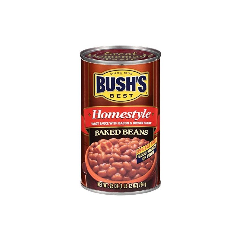 Bush's Best Baked Beans, Canned Homestyle Baked Beans, 28 Ounce
