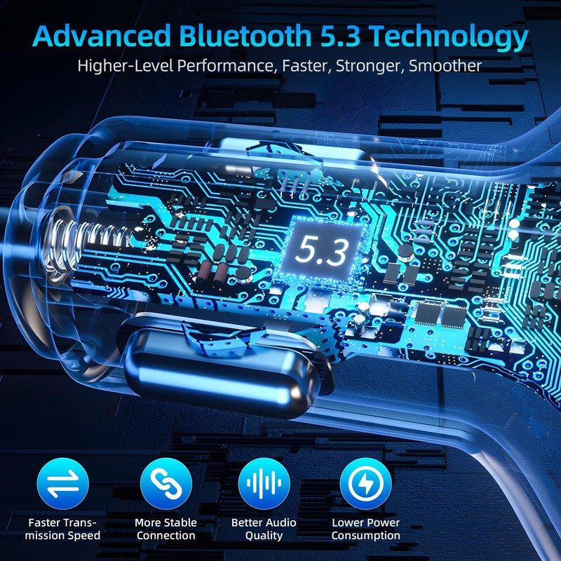 FM Transmitter Bluetooth V5.3-54W (PD 36W & 18W) 3 USB