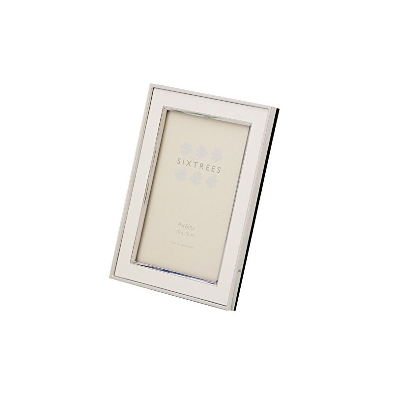 Sixtrees 2-103-46 Abbey White Polished Silver photo frame with lacquered